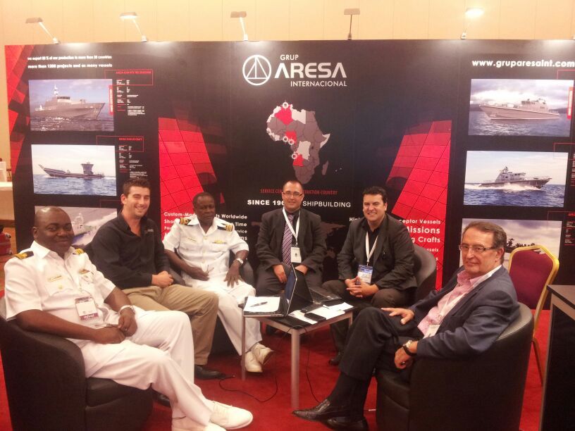 Aresa Shipyard Presents Its Porfolio of Militar and Offshore Vessels in OPV Africa 2013